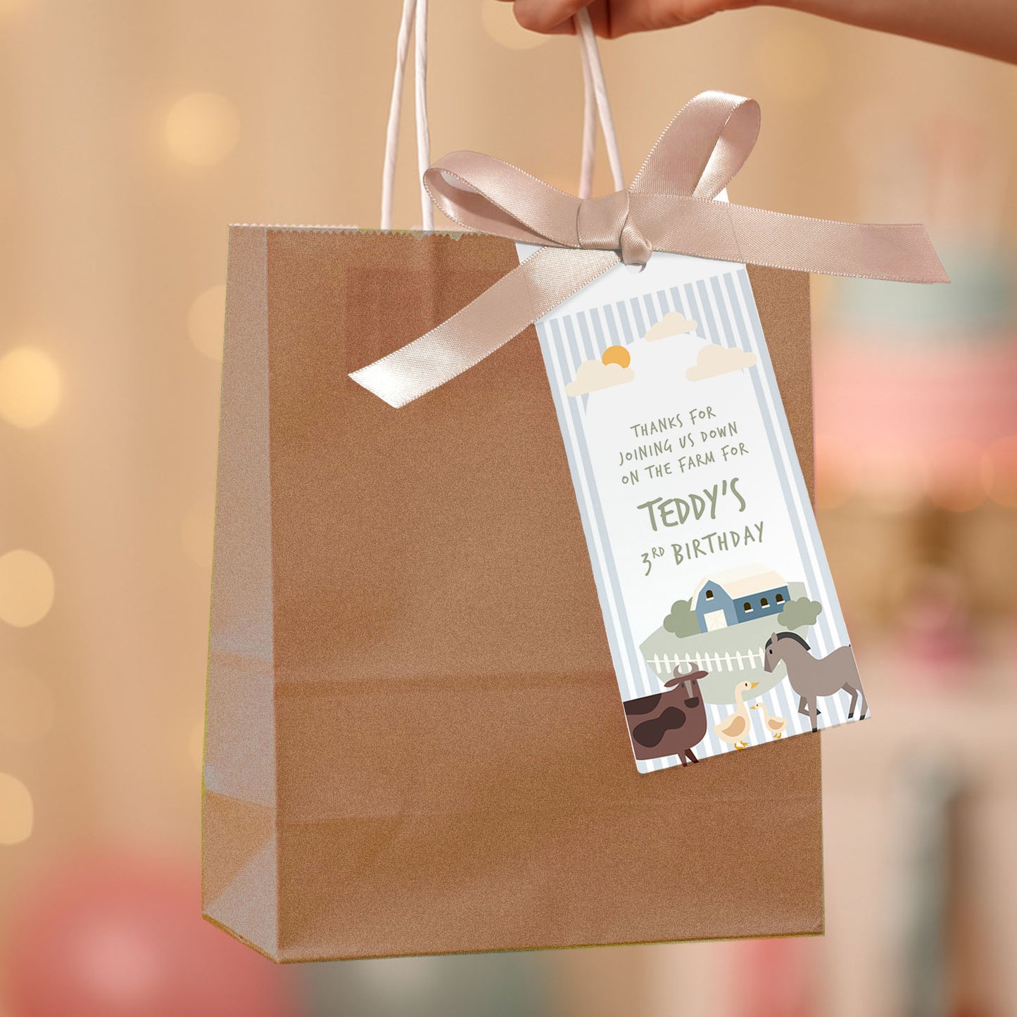 Farm Theme Party Bags Kids Farm Animal Birthday Party Favours Personalised Party Bags On The Farm Gift Bags Farm Animal Theme