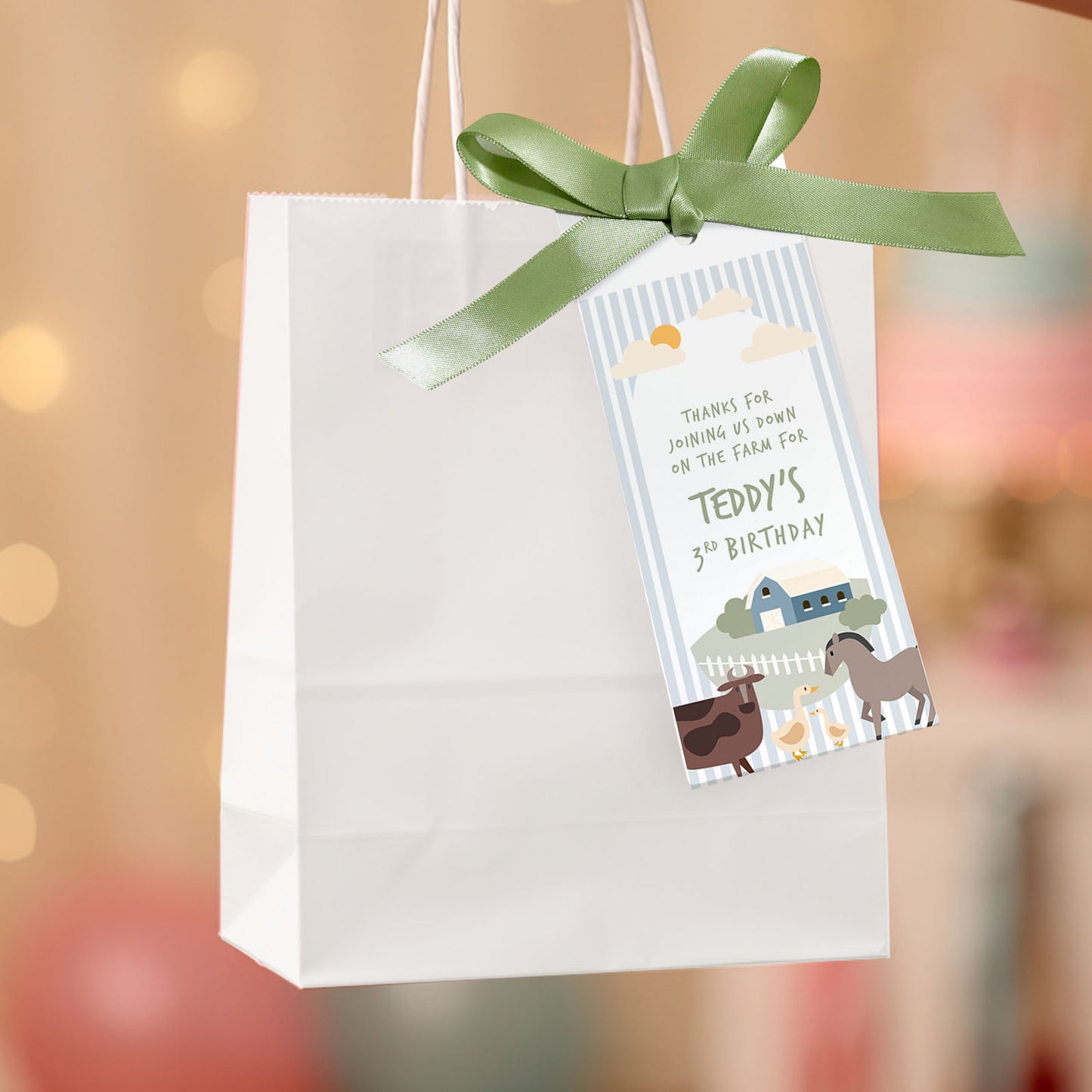 Farm Theme Party Bags Kids Farm Animal Birthday Party Favours Personalised Party Bags On The Farm Gift Bags Farm Animal Theme