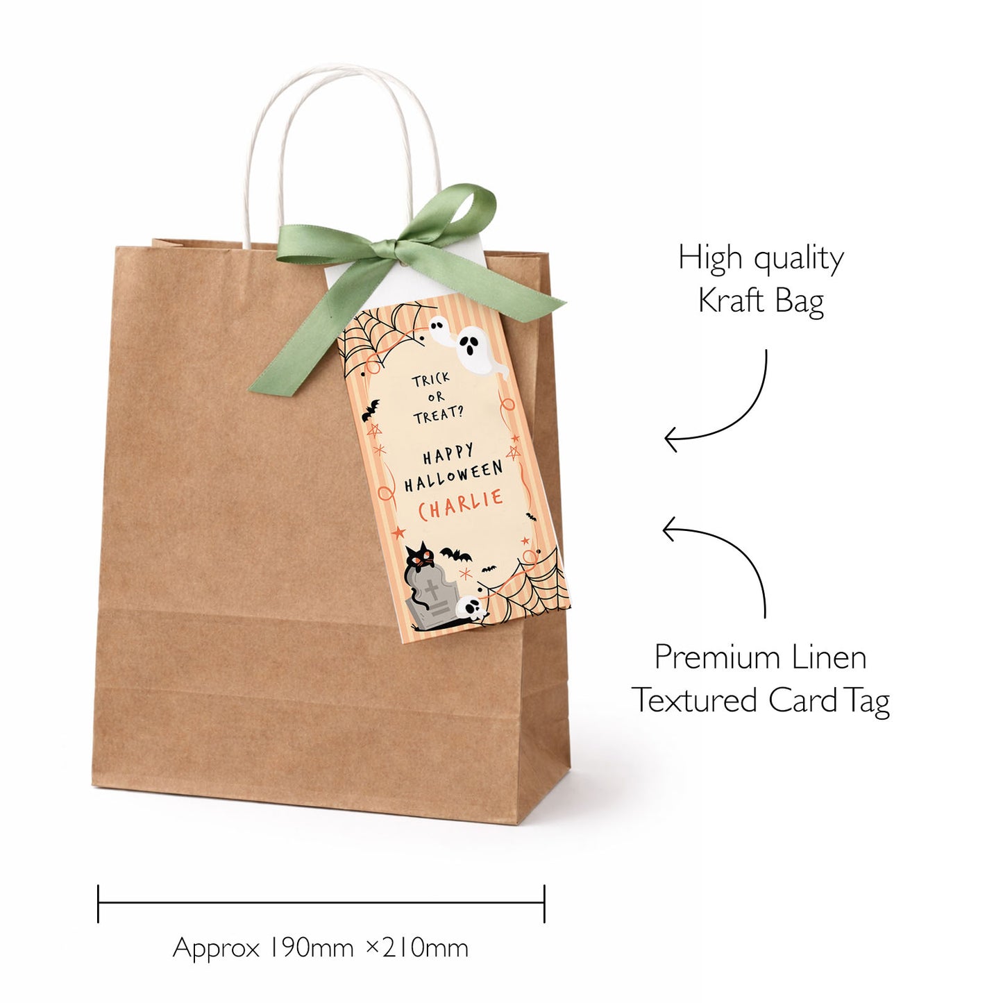 Personalised Halloween Treat Bags for Kids Trick or Treat Gift Bag Halloween Party Favours Sweet Bags Kids Spooky Party Bag