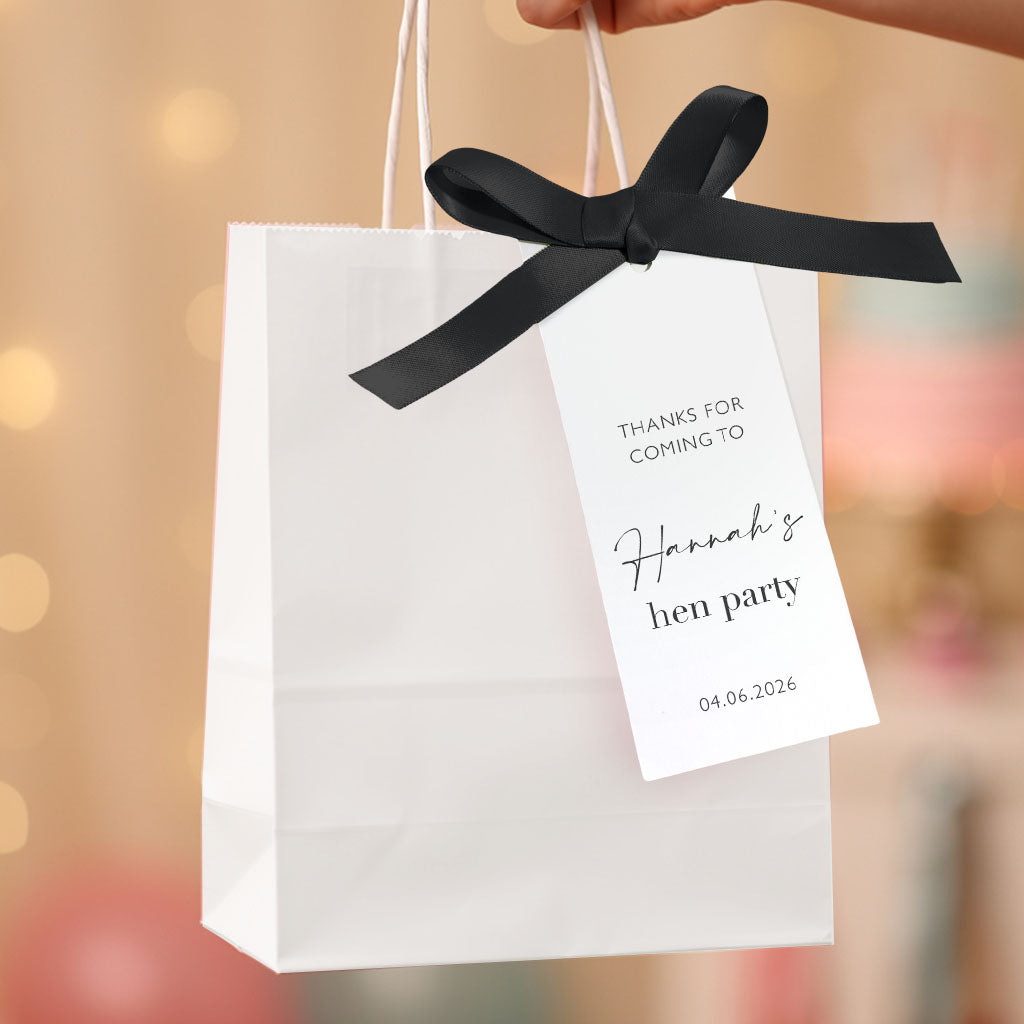 Hen Party Bags Personalised Gift Party Bag Hen Do Gift Bag Name Tags Party Favours Hen Party Burlap Tote Bag Hen Weekend Ribbon Name Tag