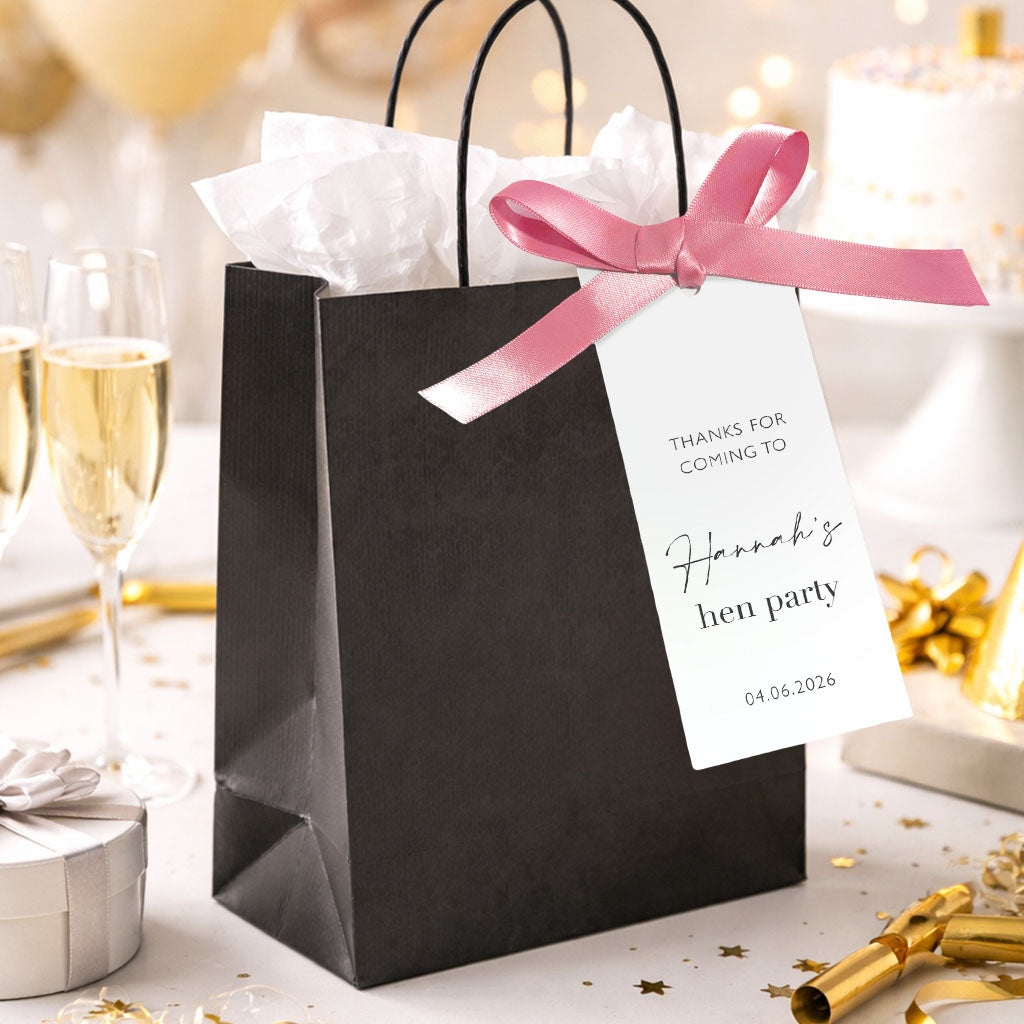 Hen Party Bags Personalised Gift Party Bag Hen Do Gift Bag Name Tags Party Favours Hen Party Burlap Tote Bag Hen Weekend Ribbon Name Tag