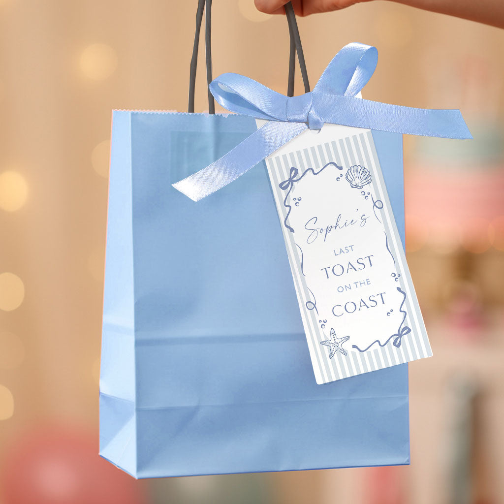 Hen Party Bag Last Toast On The Coast Personalised Hen Do Gift Bag Name Tags Party Favours Hen Party Burlap Something Blue Last Toast Hen