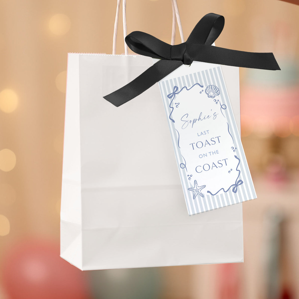 Hen Party Bag Last Toast On The Coast Personalised Hen Do Gift Bag Name Tags Party Favours Hen Party Burlap Something Blue Last Toast Hen