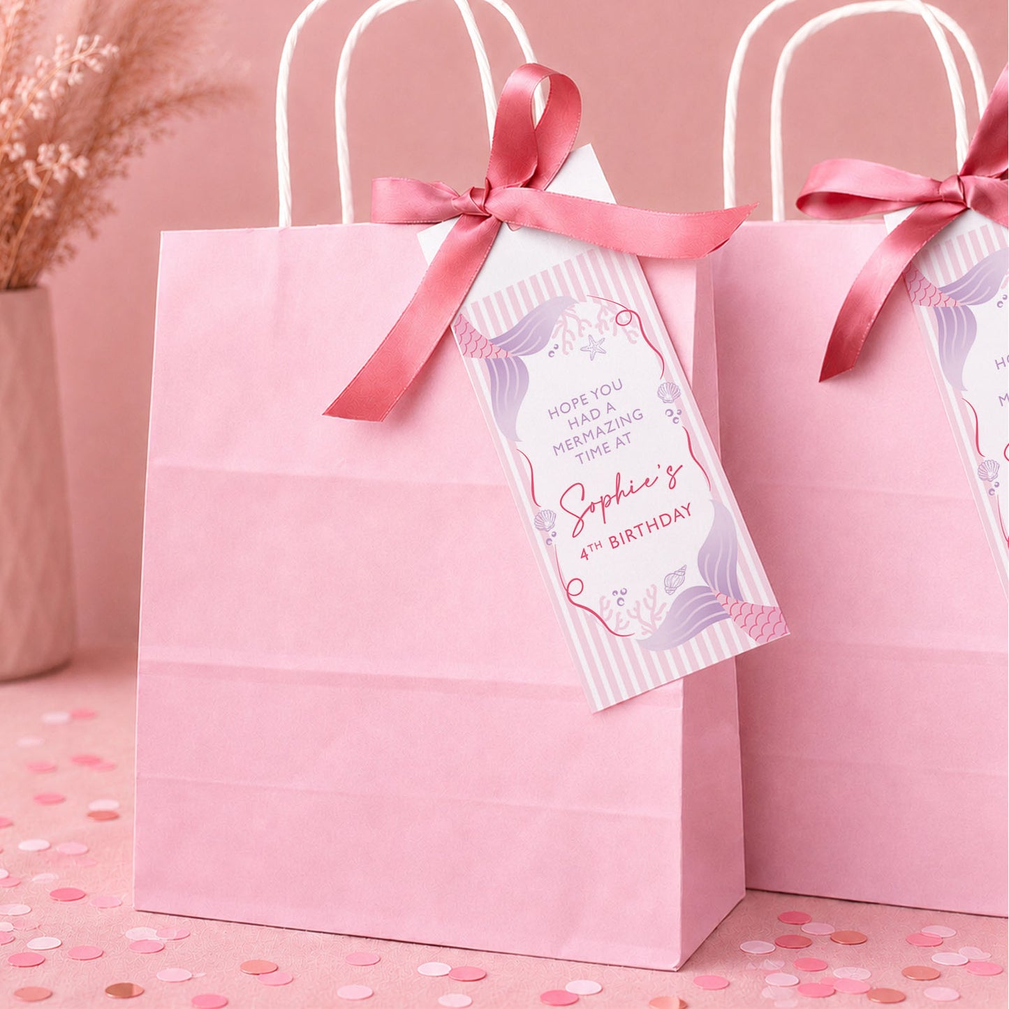Mermaid Theme Party Bags for Kids Birthday Under the Sea Gift Bag Birthday Party Favour Personalised Party Mermaid Gift Bags Girls Birthday