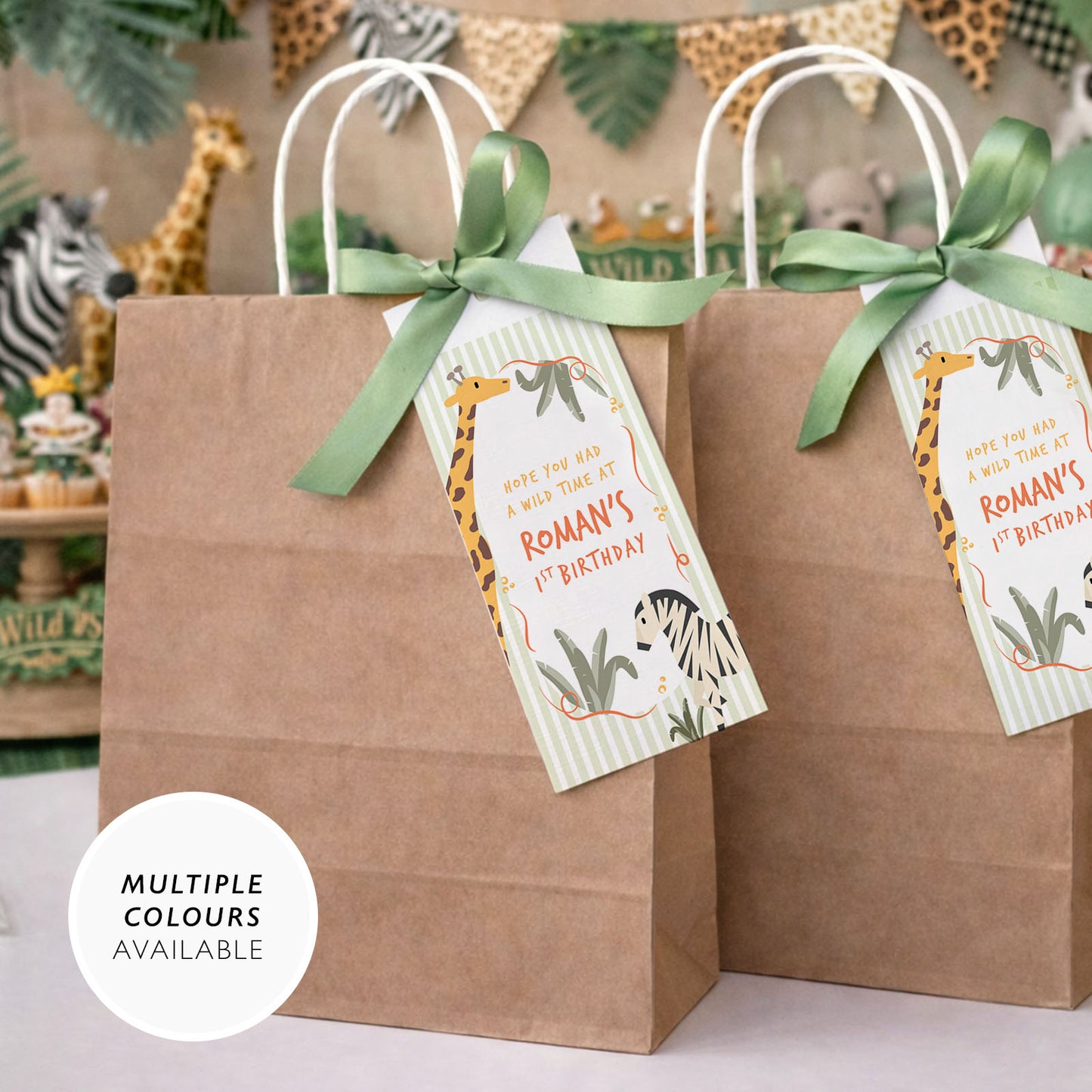 Safari Theme Party Bags For Kids Jungle Animal Safari Birthday Party Favours Personalised Safari Party Bags Jungle Gift Bags Safari Animals