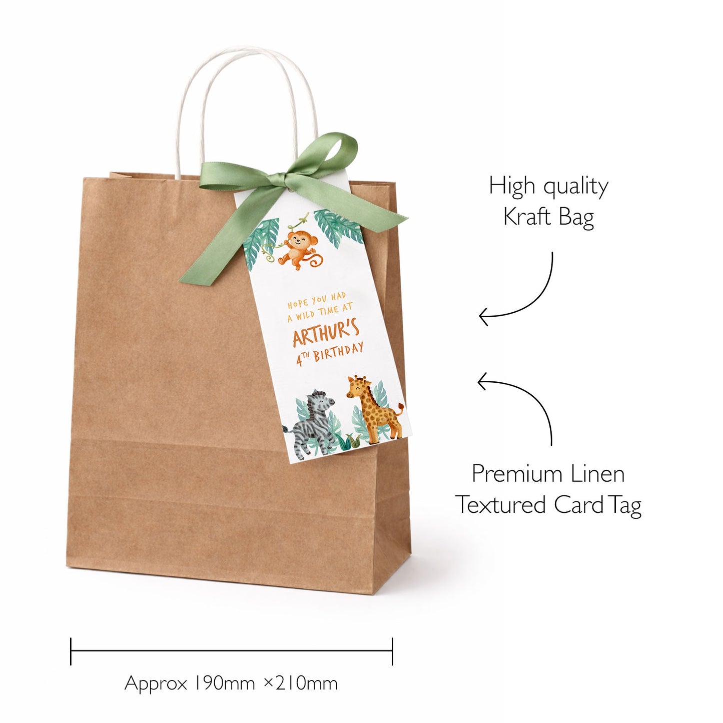 Safari Theme Party Bags For Kids Jungle Animal Safari Birthday Party Favours Personalised Safari Party Bags Jungle Gift Bags Safari Animals