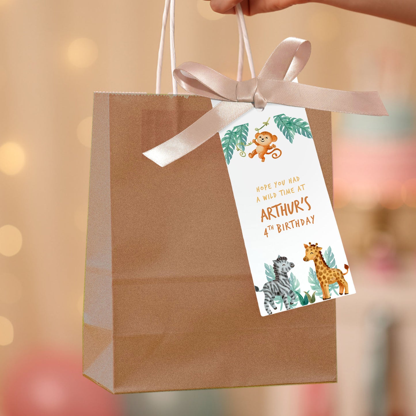 Safari Theme Party Bags For Kids Jungle Animal Safari Birthday Party Favours Personalised Safari Party Bags Jungle Gift Bags Safari Animals