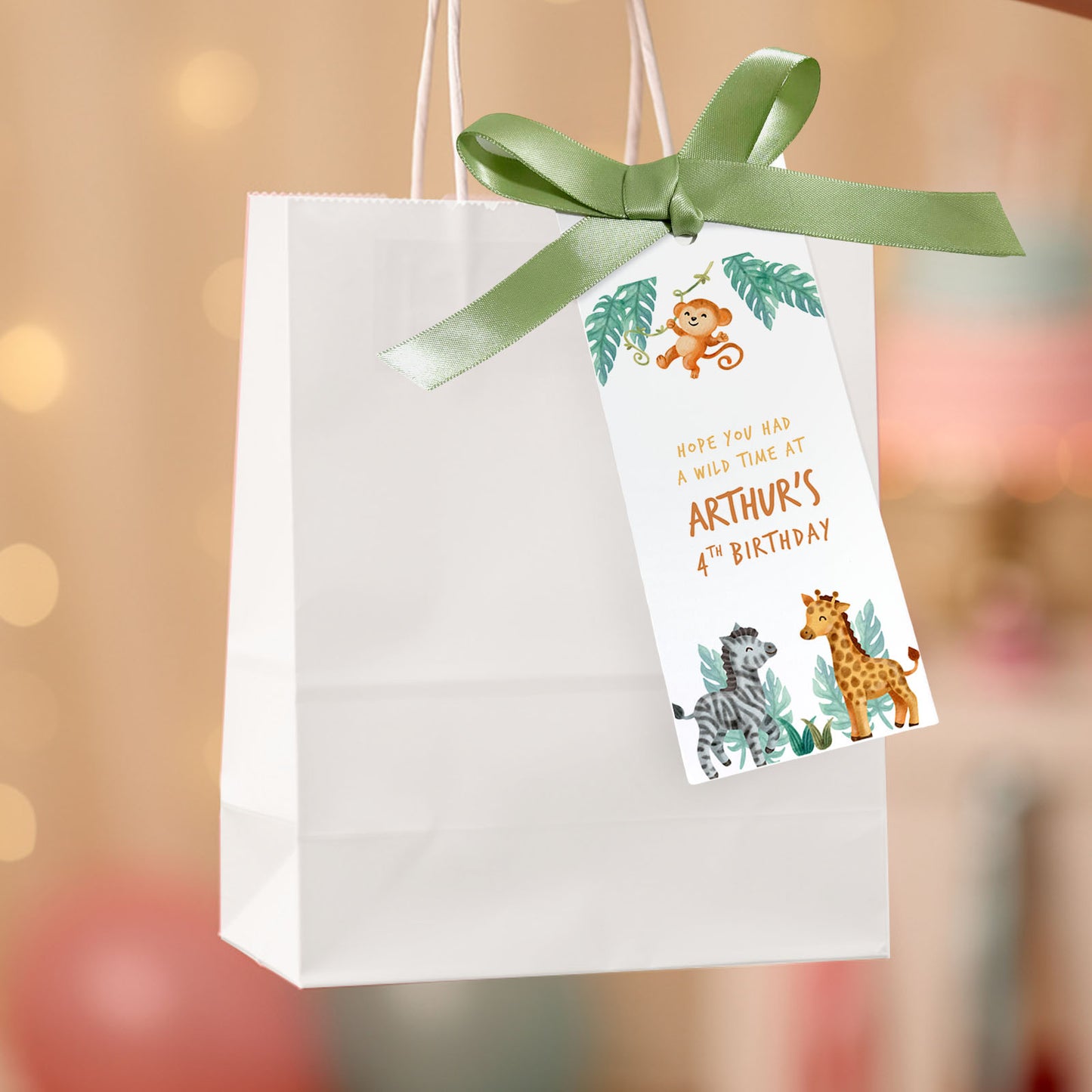 Safari Theme Party Bags For Kids Jungle Animal Safari Birthday Party Favours Personalised Safari Party Bags Jungle Gift Bags Safari Animals