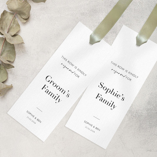 Personalised Row Reserved Seat Sign For Ceremony Reserved Sign Wedding Reserved Sign Aisle Decor Seat Sign Wedding Reserved Row Signs